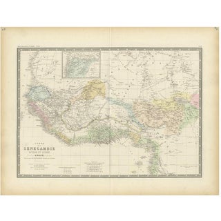 Antique Map of Western Africa by Levasseur, 1875 For Sale