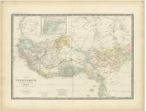 Antique Map of Western Africa by Levasseur, 1875