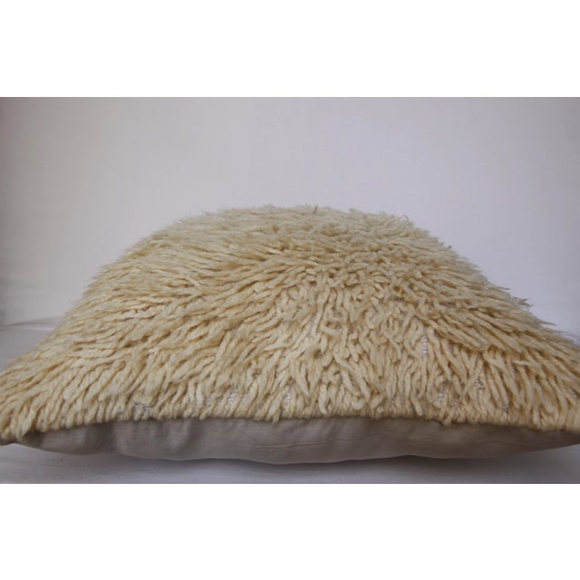 Naturel Sheep Wool Rug Pillow Cover For Sale - Image 9 of 13