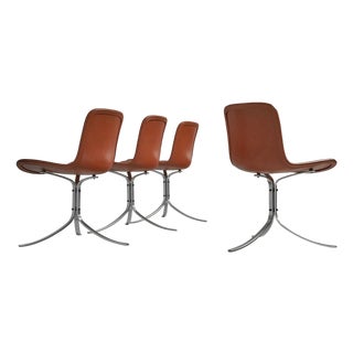 Danish PK9 Chairs by Poul Kjærholm, 1960s, Set of 4 For Sale