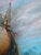 This original oil painting on canvas depicts a dramatic tall sailing ship battling powerful ocean waves under a dynamic,...