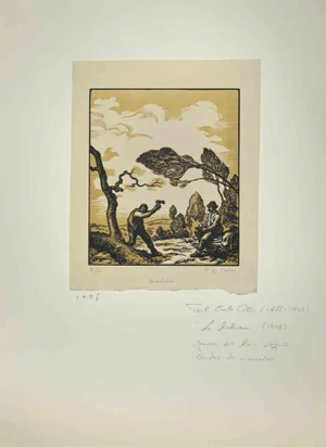 Paul Emile Colin, The Woodcutter, Woodcut, 1902