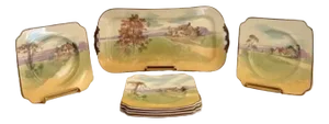 Sandwich Plates from Royal Doulton, 1920s, Set of 4
