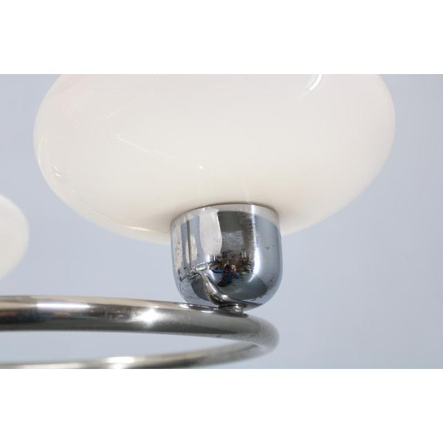 Chrome and Glass Chandelier attributed to Drukov, Former Czechoslovakia, 1950s For Sale - Image 13 of 18