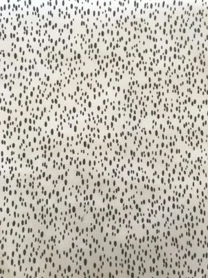 Schumacher Duma Screen Print Fabric Charcoal - 3 1/2 Yards