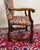 Antique Pair of Catalan Style Carved Oak Recently Upholstered Armchairs C. 1920s For Sale - Image 10 of 18