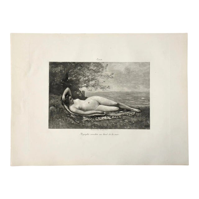 Antique Bacchante by the Sea by Camille Corot (1886, Aquatint)/Georges Petit For Sale