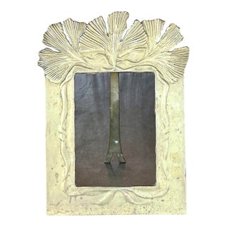 Vintage Boho Brass Ginko Frame For Sale