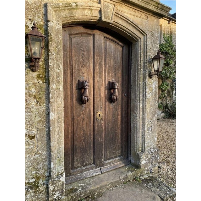 Pair of Vintage Victorian-Style Cast Iron Hand Door Knockers For Sale - Image 10 of 12