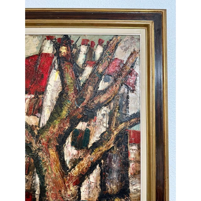Henri d'Anty, French Modernist Large Paris Street Oil Painting Expressionist Henry D'anty, c.1960's For Sale - Image 9 of 13