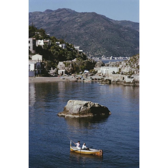 Taormina by Slim Aarons The coastal town of Taormina in Sicily, Italy, March 1963. (Photo by Slim Aarons) Archival Pigment...