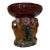Vintage Grandmillenial Majolica Style Three Monkey Ceramic Basket Centerpiece For Sale
