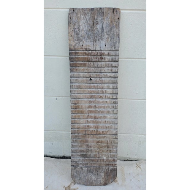 Wood Vintage Distressed Wood Hand Washboard For Sale - Image 7 of 7