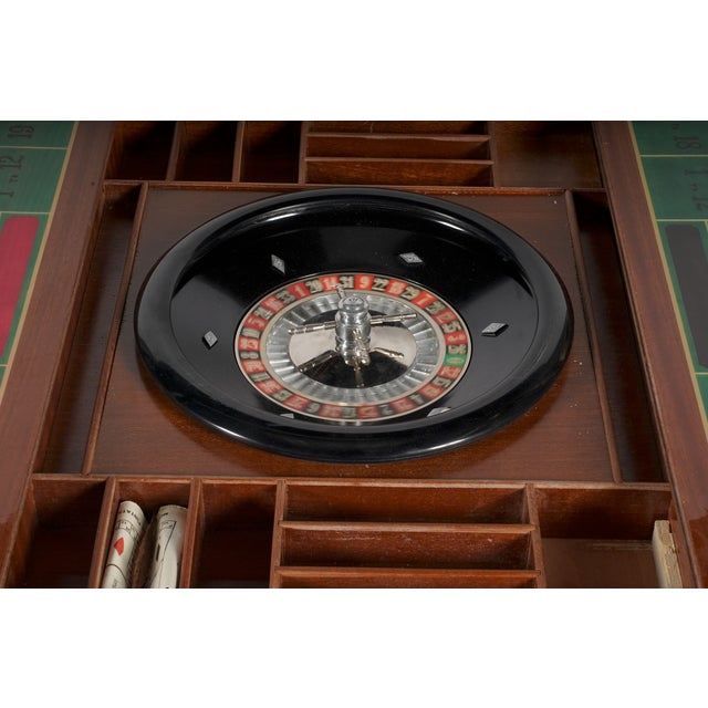 Vintage Italian Marquetry Convertible Roulette, Chess and Card Game Table For Sale - Image 10 of 10