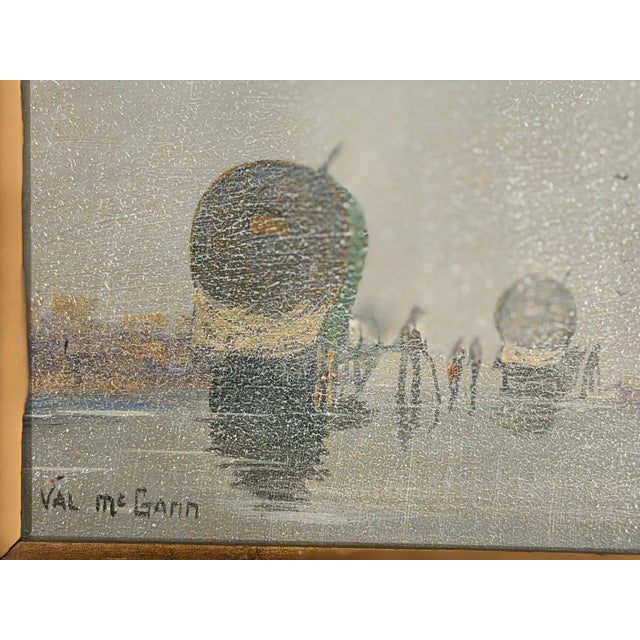 1950s Val McGann (1928–2016) “A Soft Day” Signed Oil – Irish-American Western Original For Sale - Image 4 of 6