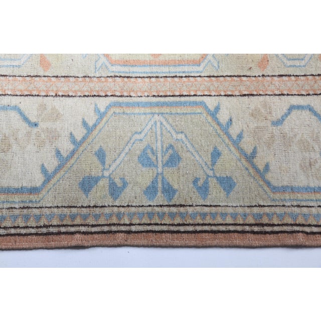 1970s Hand Knotted Turkish Milas Rug for Floor -9' 6'' X 6' 9'' For Sale - Image 12 of 13