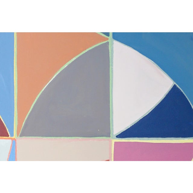2026, SpatialEcho, Pastel Tones Painting on Canvas, Geometric Minimalism, Acrylic Paint on Canvas by Natalia Roman For Sale In Miami - Image 6 of 8