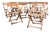 Beech Folding Chairs, 1960s, Set of 12 For Sale