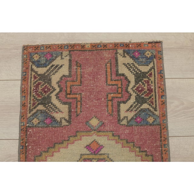 1970s 1970s Turkish Geometric Wool Oushak Rug For Sale - Image 5 of 10