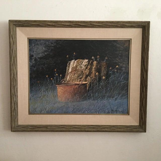 Paint 1960s Rustic Still Life Painting by Ray Swanson, Framed For Sale - Image 7 of 7