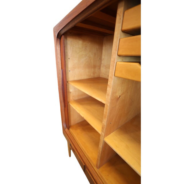 Danish Teak Shutter Cabinet with Drawers and Shelves, 1960s For Sale - Image 9 of 11