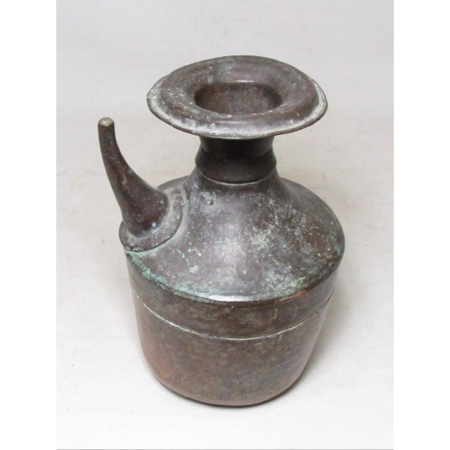 Rustic Persian Copper Ewer For Sale - Image 9 of 16