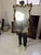 French carved wooden wall mirror with gold finish, 1930s Good condition, with minor signs of wear. Found in a noble villa...