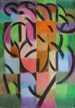 Anastasia Avraliova, Tree No. 4, 2022, Colored Pencil on Paper