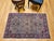 Vintage Persian Kerman Lavar Rug, Hand-Knotted Wool, Floral Pattern, Ivory & Blue, 3x5 For Sale - Image 11 of 12