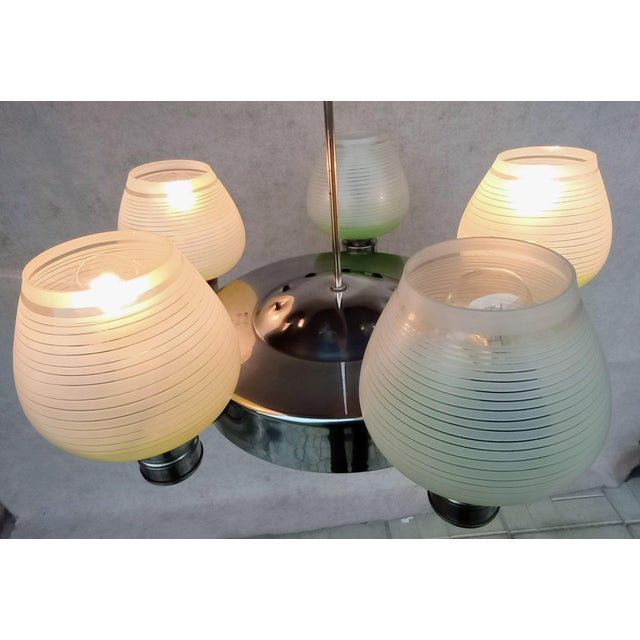 Bauhaus Style Chandelier, 1950s For Sale - Image 14 of 18