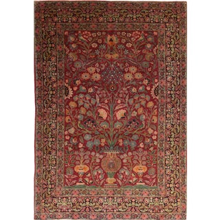1940s Persian Tabriz Area Rug 4'2" X 6'0" For Sale