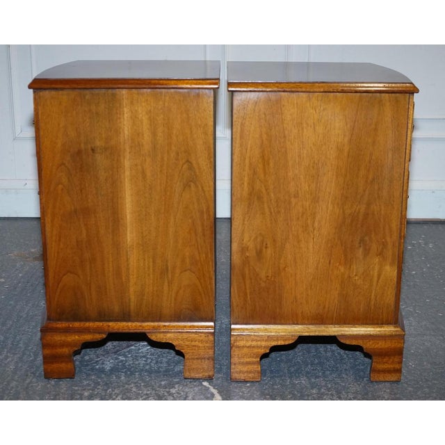 Burr Walnut Nightstands with Drawers, Set of 2 For Sale - Image 15 of 17