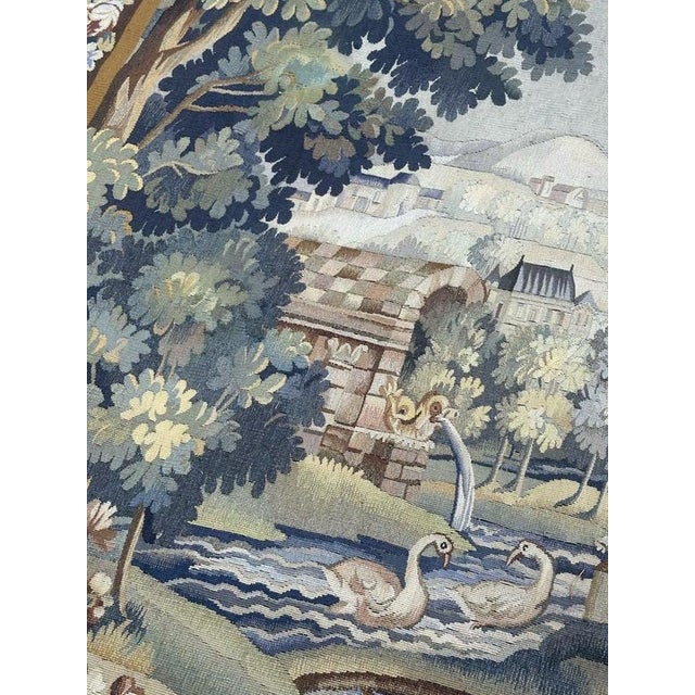 Antique French Aubusson Tapestry, 1940s For Sale - Image 17 of 18