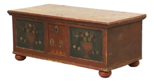 Painted Folk Art Bridal Chest, 1840