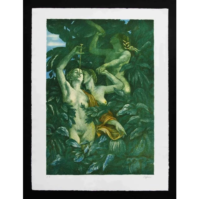 Color lithograph, on magnani-pescia paper. Paper size 50cmx70cm, work size 40cmx60cm. Good condition, no defects. Artist,...