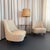 Mid-Century Modern 1950s Edward Wormley for Dunbar Teardrop Slipper Chairs With Snack Table Floor Lamp For Sale - Image 3 of 13