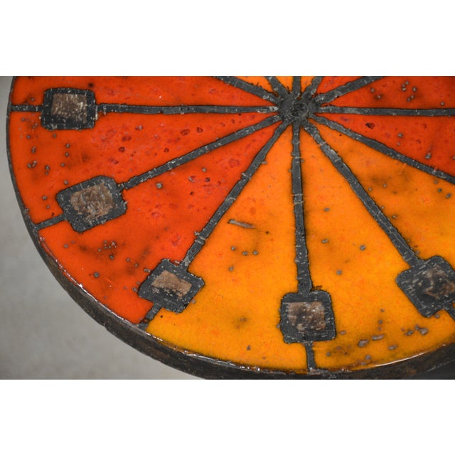 Aldo Londi 1960s Aldo Londi Bitossi Ceramic Side Table For Sale - Image 4 of 6