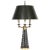 Tony Paul Style Pierced Black Cone, Brass & White Triple Candlestick Table Lamp For Sale - Image 12 of 12