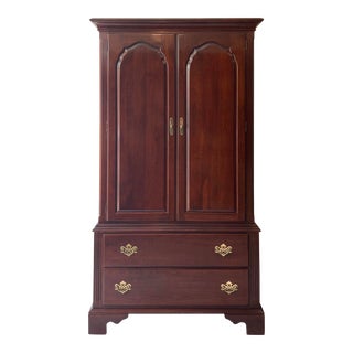Knob Creek Solid Cherry Georgian Armoire For Sale