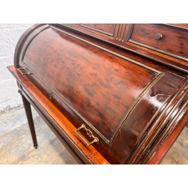 French Louis XVI Style Roll Top Desk For Sale - Image 11 of 18