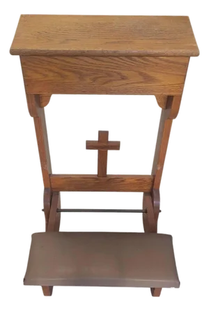 Antique Wooden Prayer Kneeler With Lift Top Storage Box