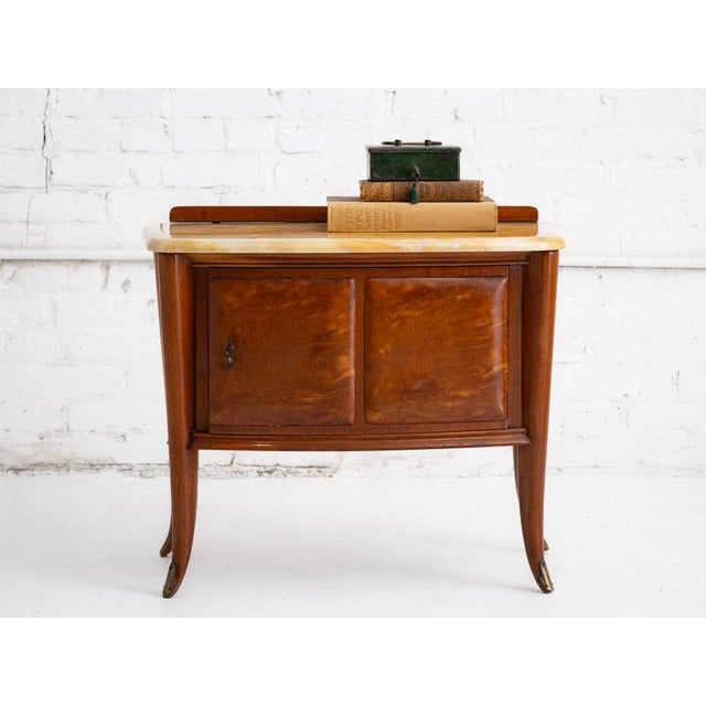 Burlwood and Marble Nightstands in Style of Paolo Buffa, a Pair For Sale - Image 15 of 17