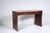 Parsons style two drawer Studio created Cocobolo Wood Desk, Circa 1980's. Featuring a handmade 1.5"D rectangular wood form...