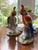 Chinoiserie Pair of Porcelain Parrots For Sale - Image 3 of 6