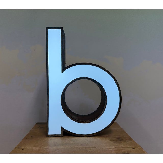 Vintage Illuminated Advertising Letter B, 1960s For Sale - Image 14 of 16