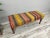 Handmade Colorblock Kilim Upholstered Bench For Sale - Image 4 of 10
