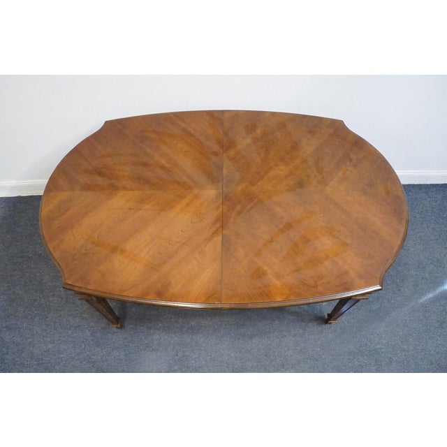 Thomasville Furniture Cellini Collection Italian Provincial 68" Oval Dining Table 7421-752 For Sale In Kansas City - Image 6 of 10