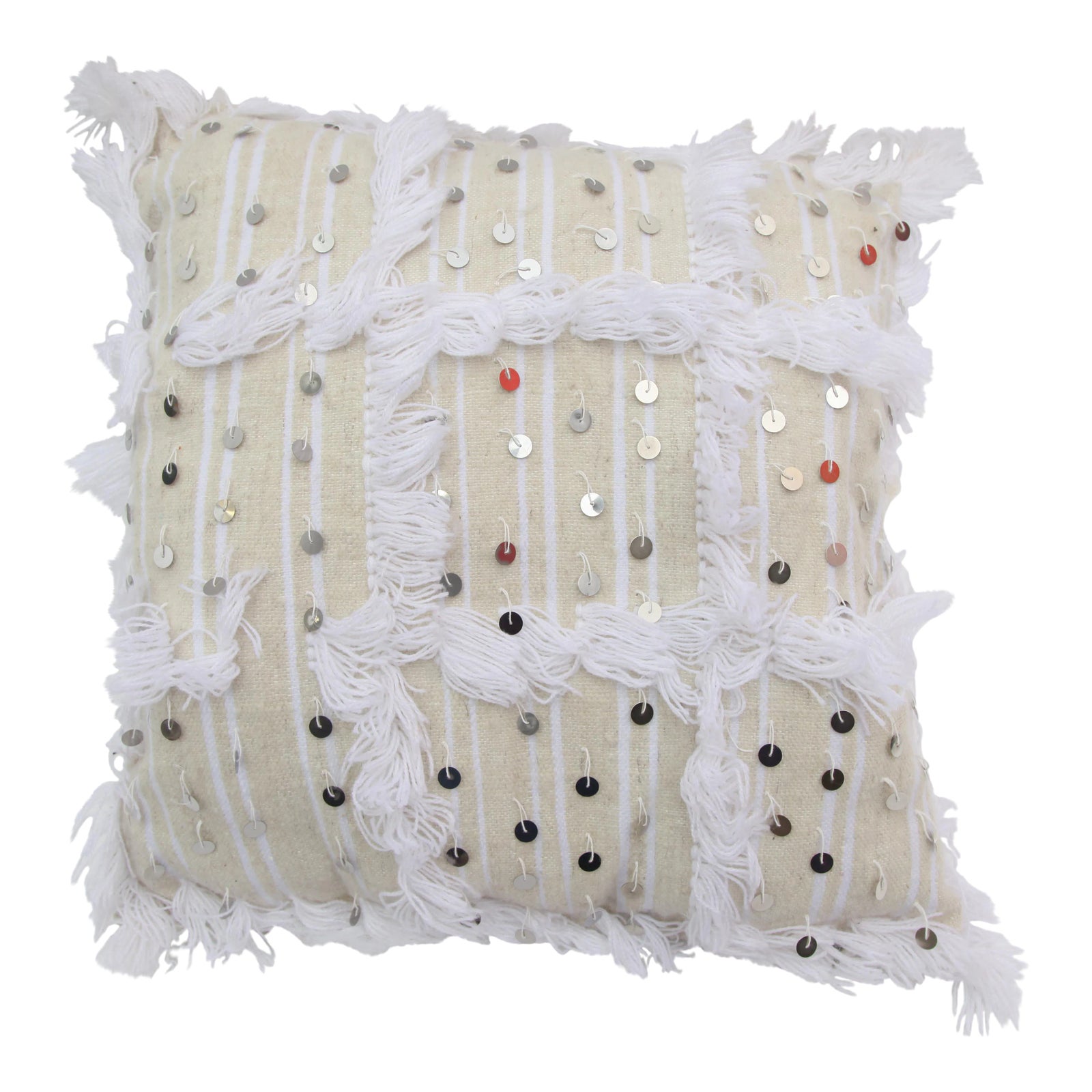 White Moroccan Wedding Pillow Chairish