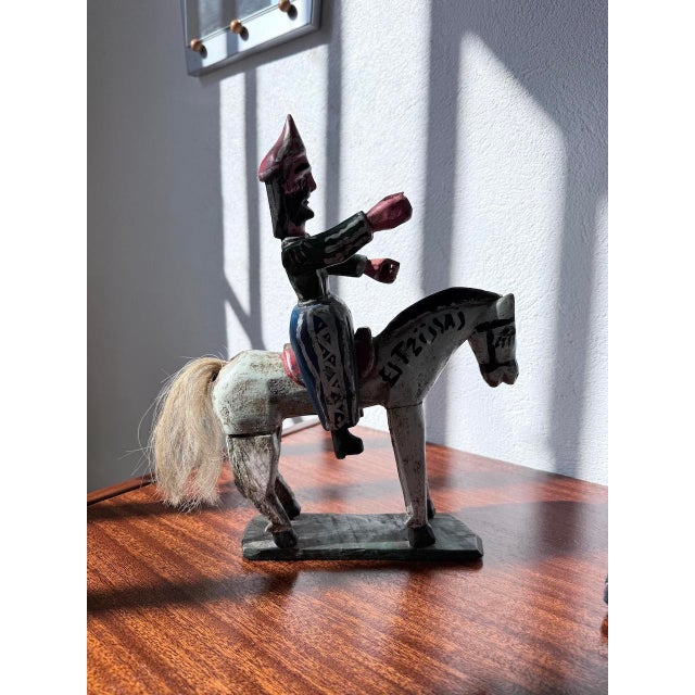 Folk Art Cheval Statuette, Guatemala, 1970s For Sale - Image 17 of 18