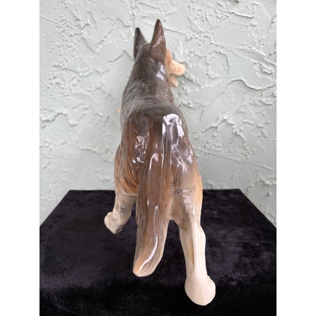Mid 20th Century Vintage Melba Ware German Shepherd Porcelain Figurine, England, Hand-Painted For Sale - Image 5 of 8